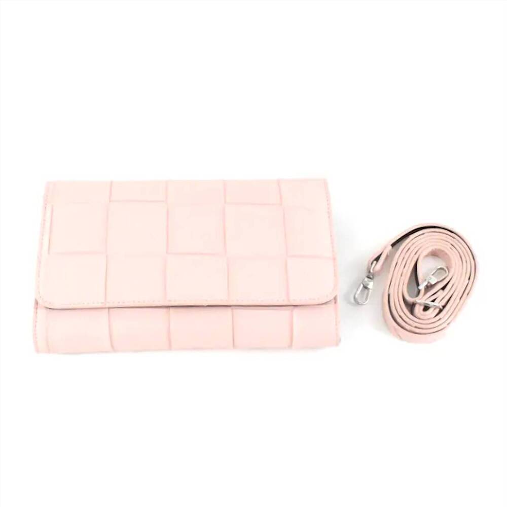 NEW PRETTY PERSUASIONS women's genuine leather crossbody purse in pink
